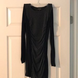 Express ruched color block dress